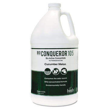 Fresh Products Bio Conqueror 105 Enzymatic Odor Counteractant Concentrate, Cucumber Melon, 1 Gal Bottle, 4-carton freeshipping - TVN Wholesale